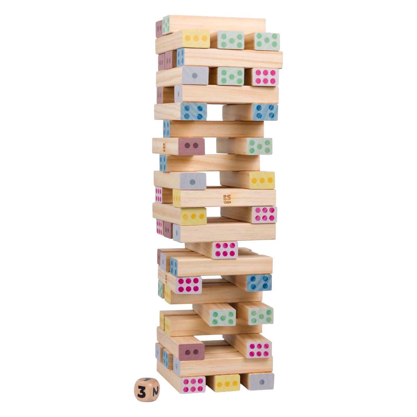 Tour de chiffres géante en bois BS Toys - 46 pièces.