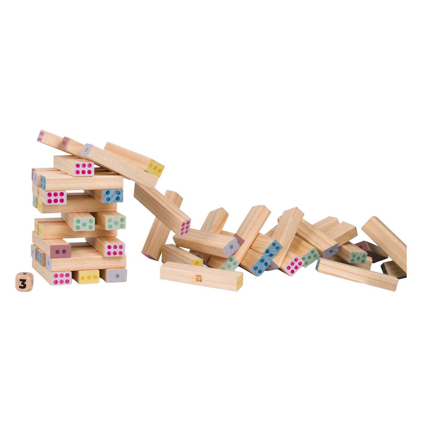 Tour de chiffres géante en bois BS Toys - 46 pièces.