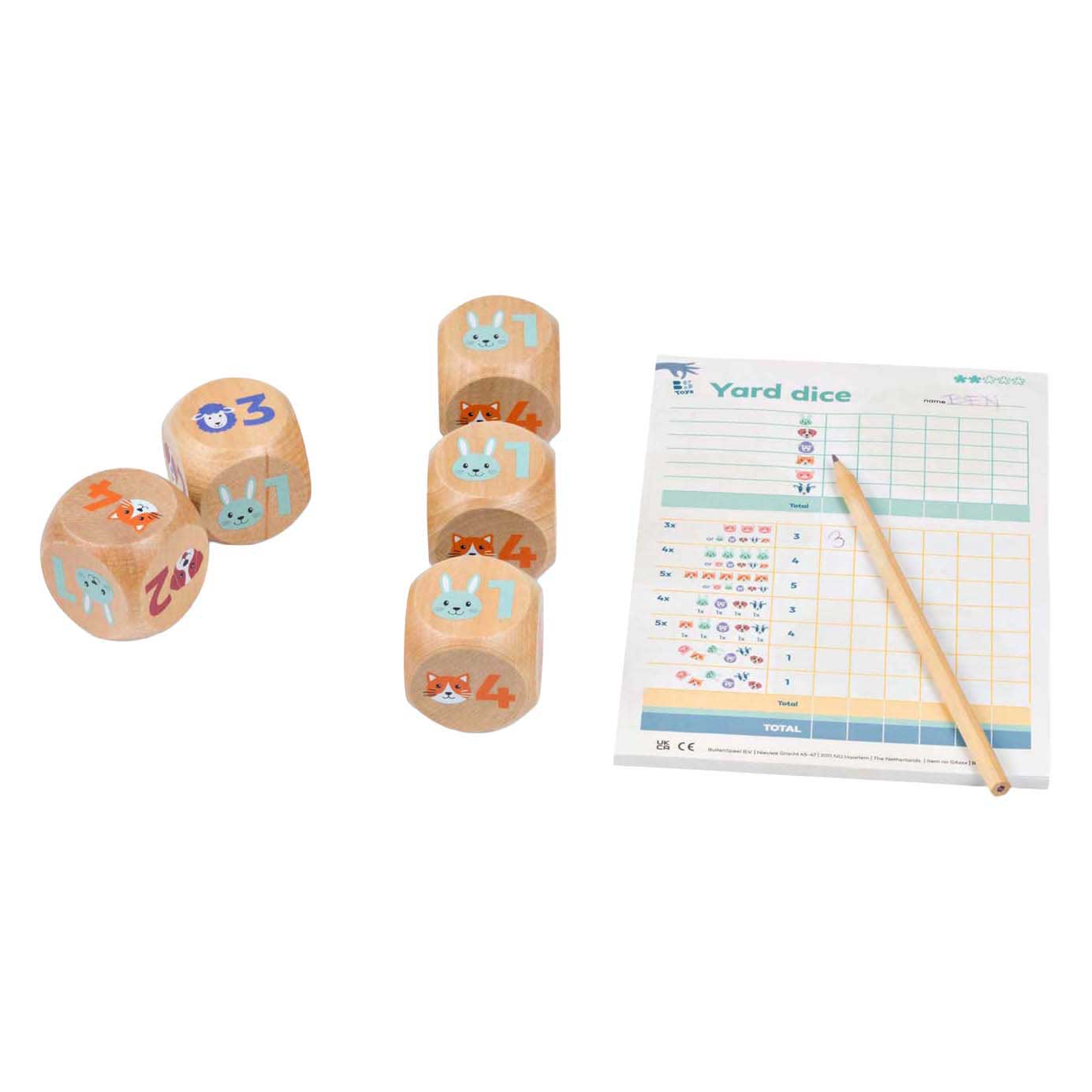 BS Toys Houten Yatzy Junior - 6dlg.