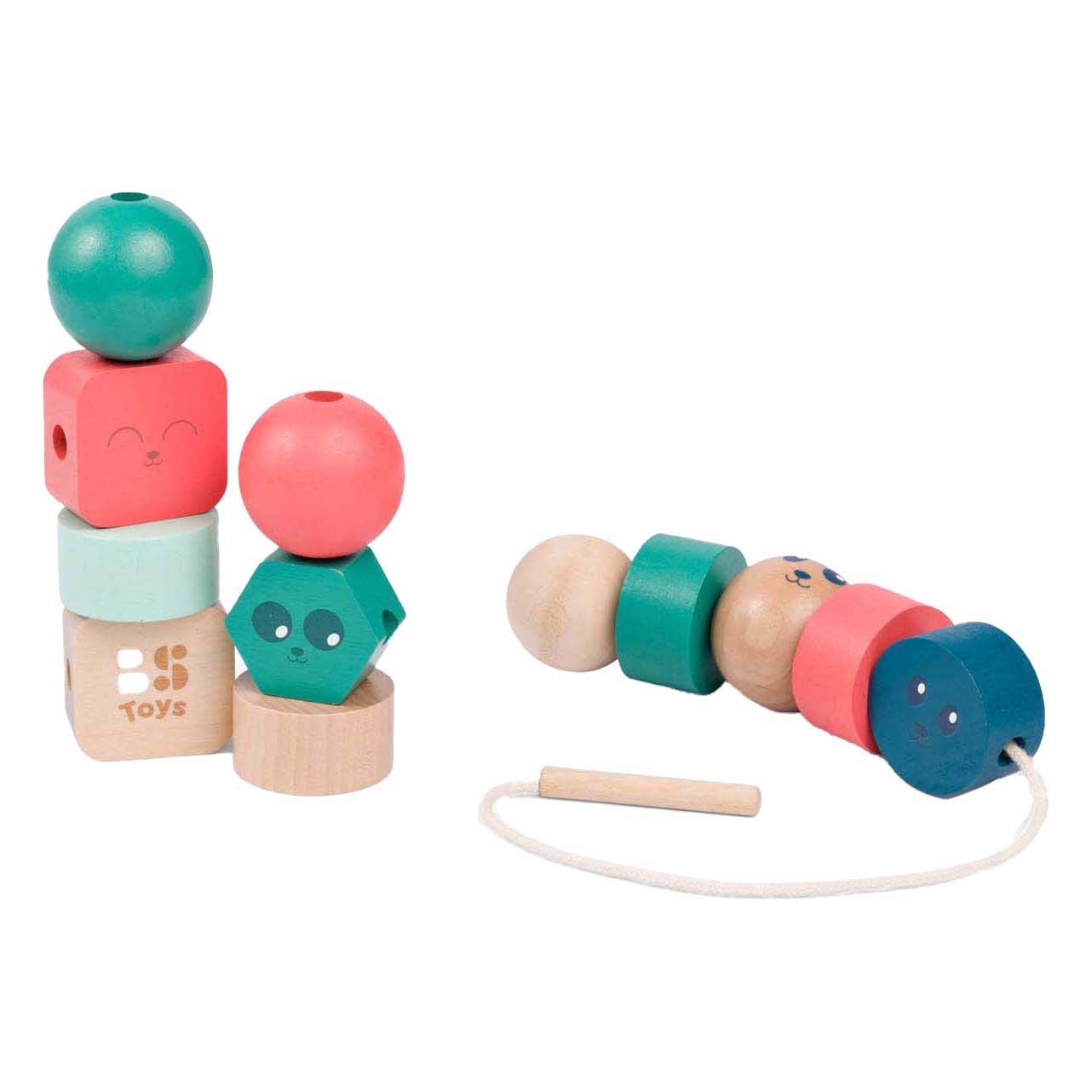 BS Toys Holzperlen Junior - 13 Stück.
