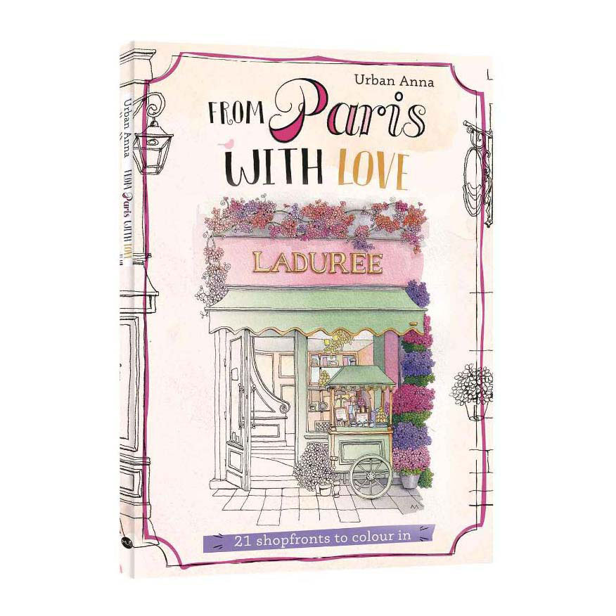 Malbuch „From Paris With Love Storefronts“.