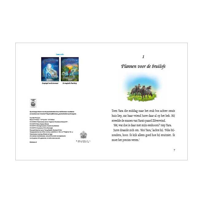 Zilverwind de witte eenhoorn. De wilde paarden