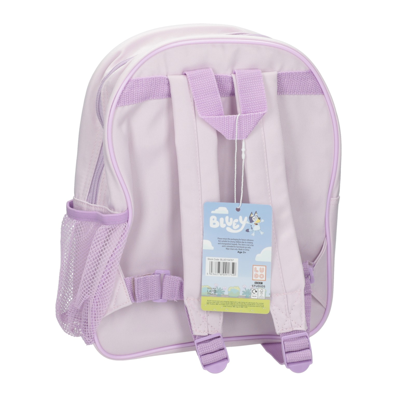 Rucksack mit Fronttasche Bluey Stars Pink