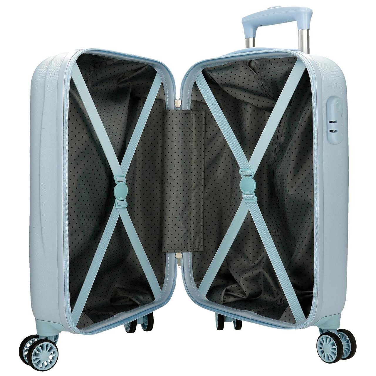 Trolley-Koffer Happy Stitch Blau, 50cm