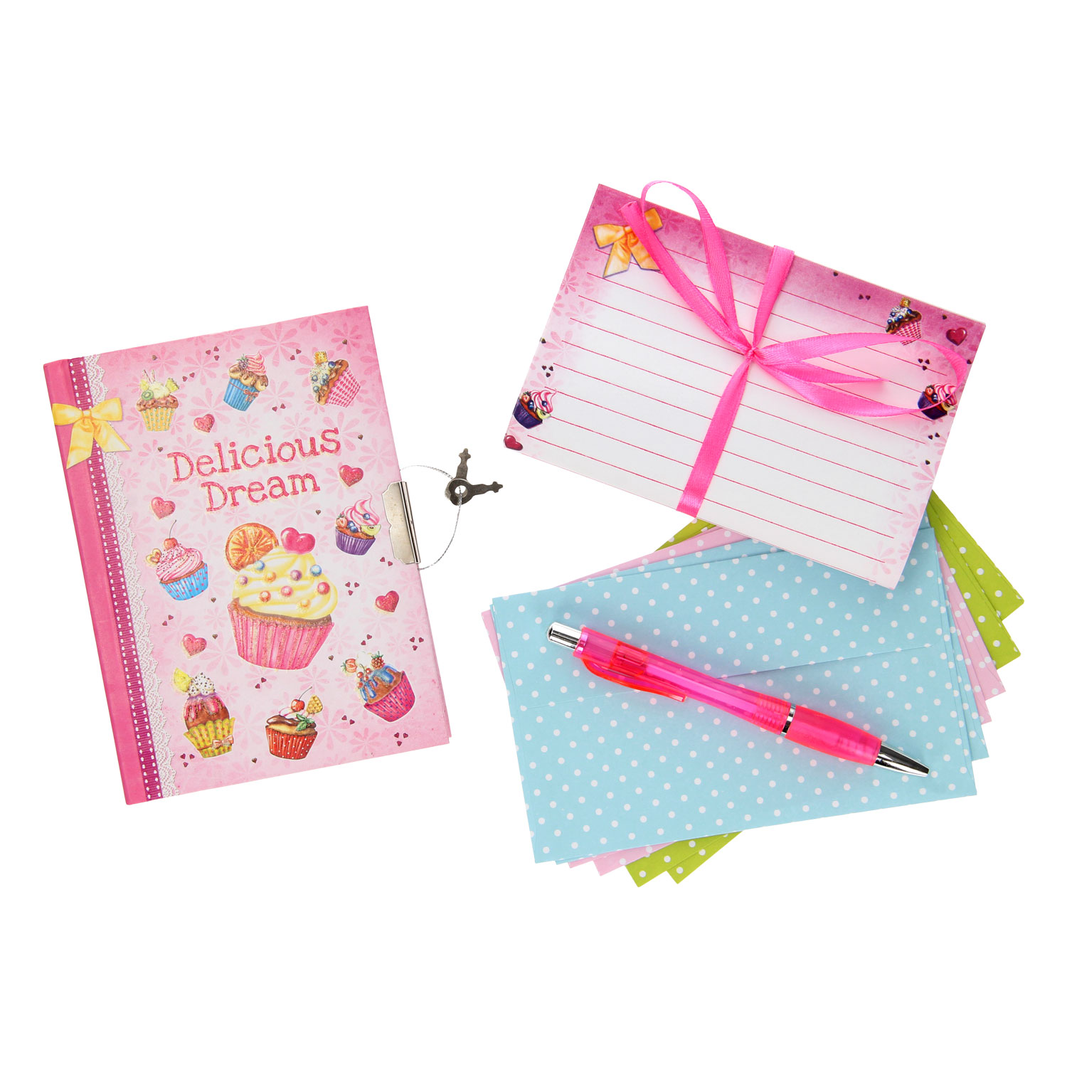 Dagboek met Briefpapier - Cupcakes