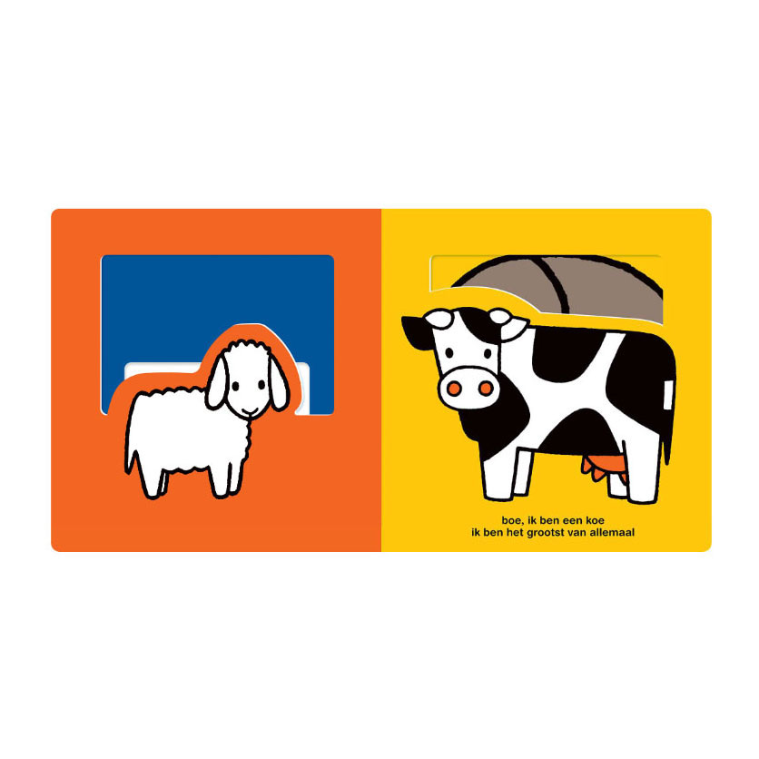 nijntje doorkijkboek, dieren klein en groot