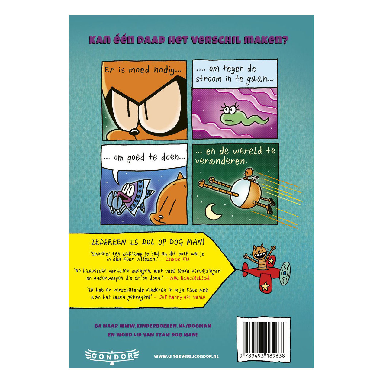 Dog Man ziet ze zwemmen