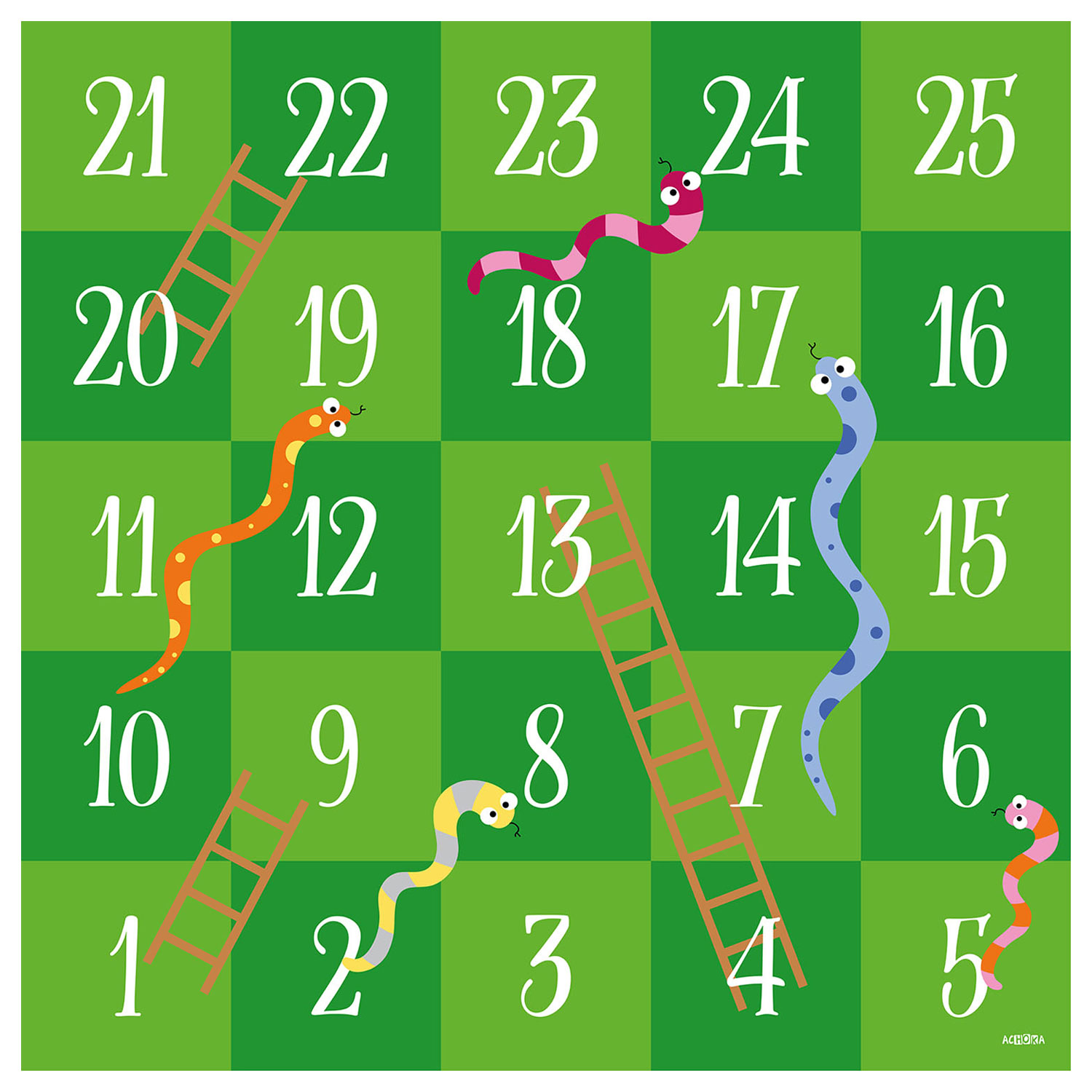 Speelmat Slangen en Ladders Ftalaat Vrij, 200x200cm