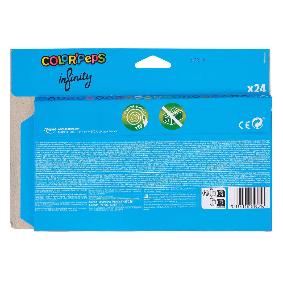 Kleurpotlood Maped Color Peps Infinity set 24 kleuren