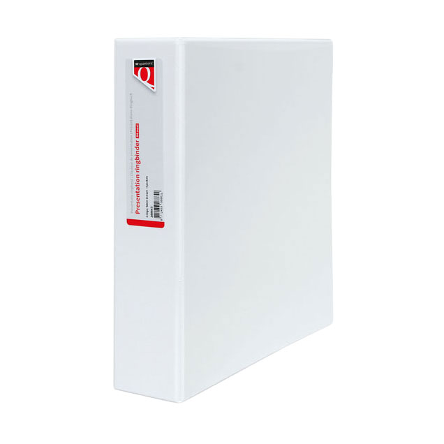 Presentatieringband Quantore A4 Maxi 4-rings D-mech 30mm wit