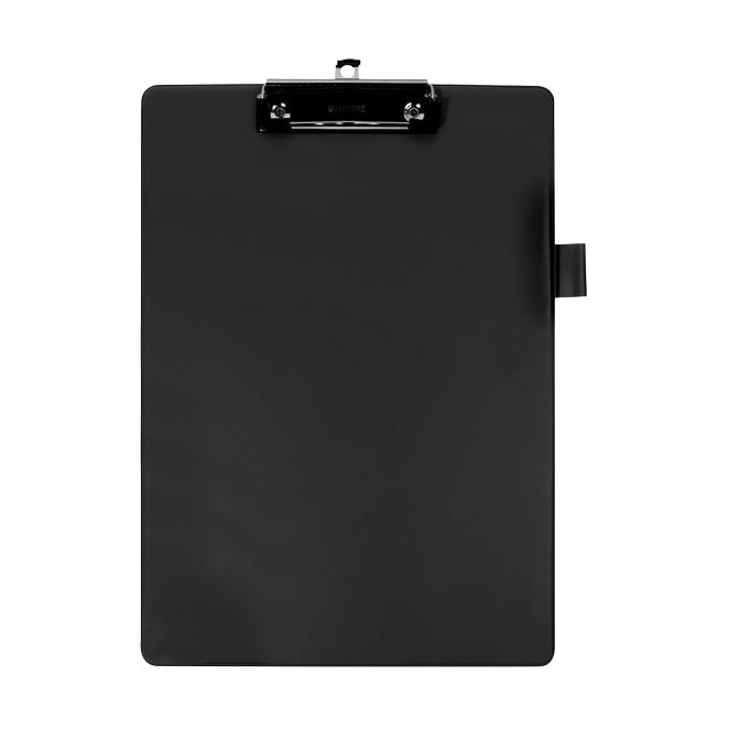 Klembord Quantore A4 zwart met 100mm klem + penlus