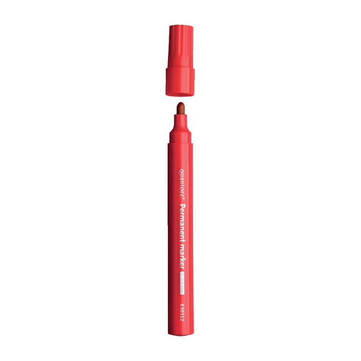 Marqueur permanent Quantore rond 1-1,5 mm rouge