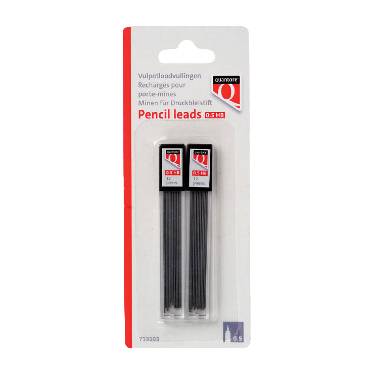 Potloodstift Quantore 0.5mm HB 24 stuks