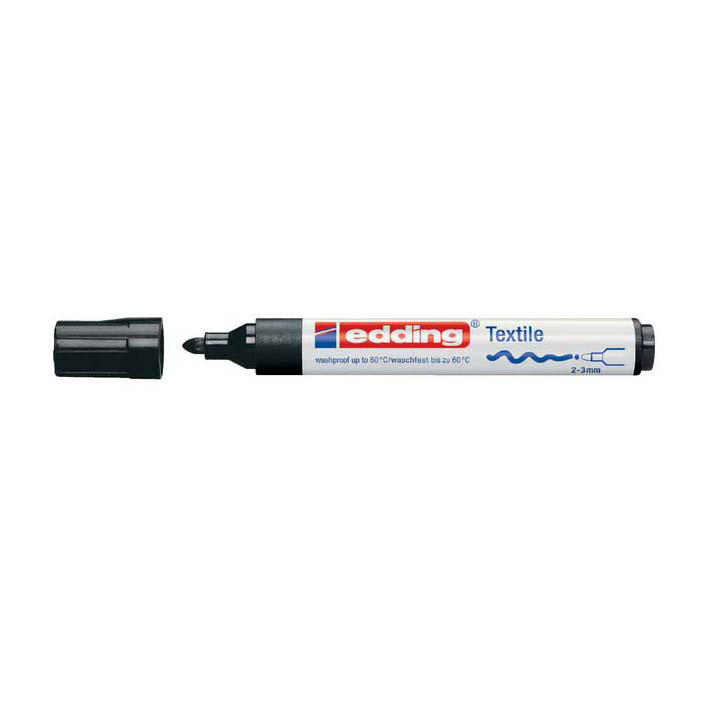 Viltstift Edding 4500 textiel rond zwart 2-3mm