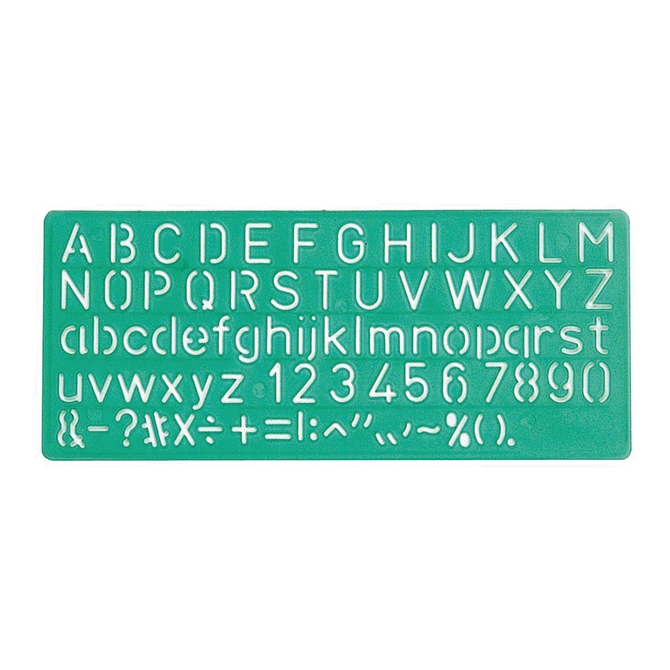 Lettersjabloon Linex 10mm hoofdletters/letters/cijfers