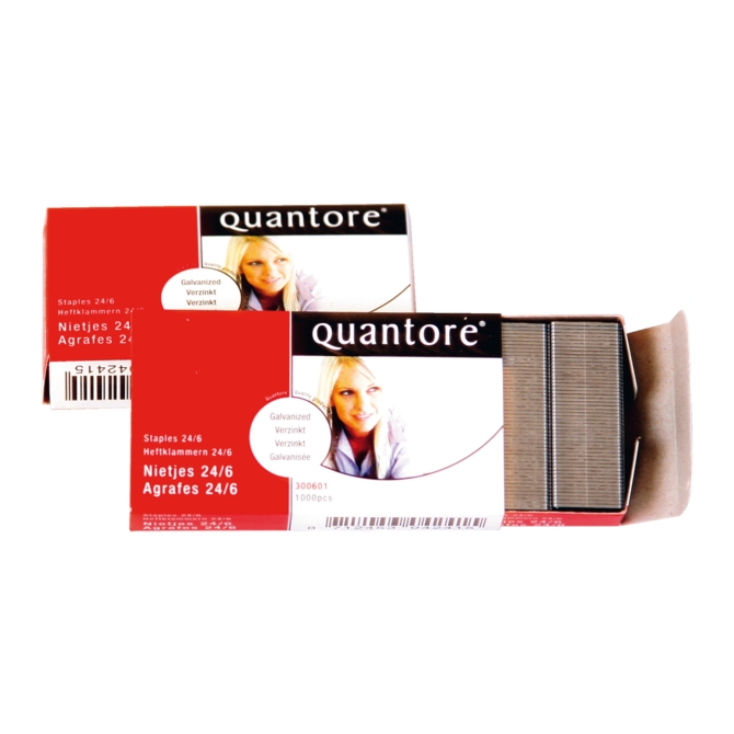 Agrafes Quantore 24/6 1000 pièces galvanisées