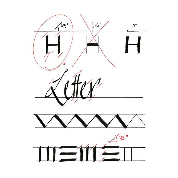 Kalligrafiepen Zwart, 3dlg.
