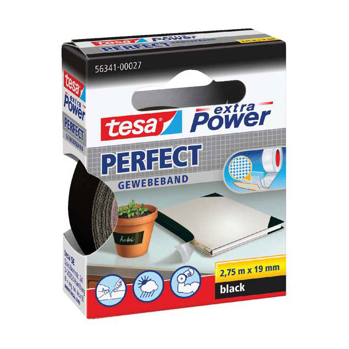 Textieltape Tesa Extra Power Perfect Zwart
