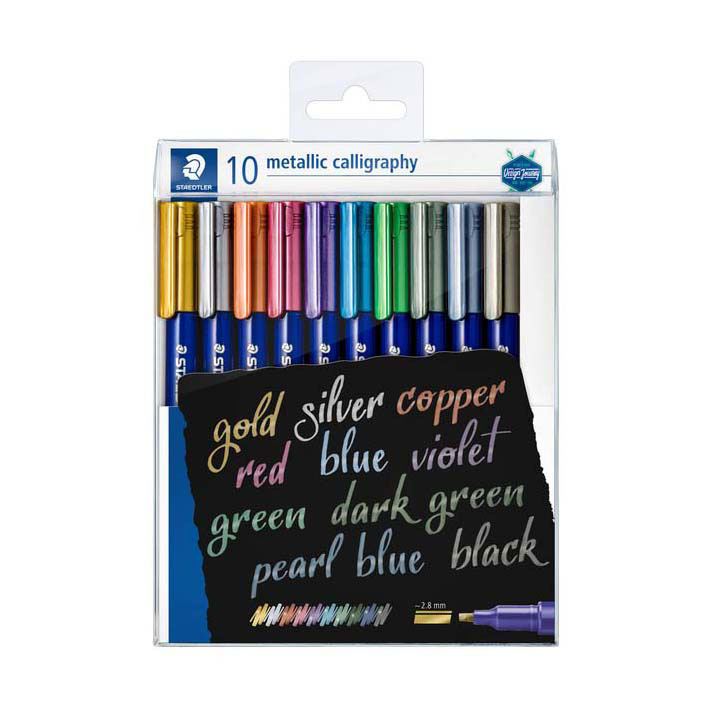 Kalligrafiepennen Metallic Set - 10 Kleuren