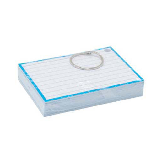 Flashcards A7 Blauw incl. clipring 50 Vellen