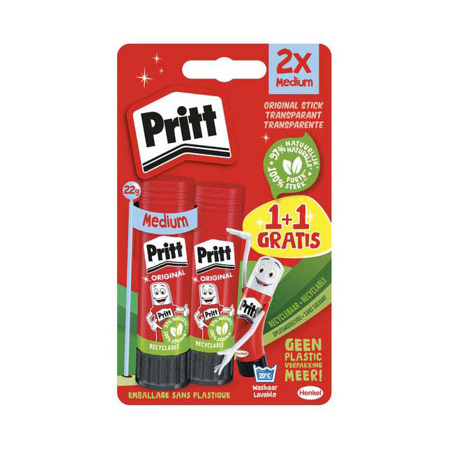 Bâton de colle Pritt Stick Original 22gr, 2 pcs.