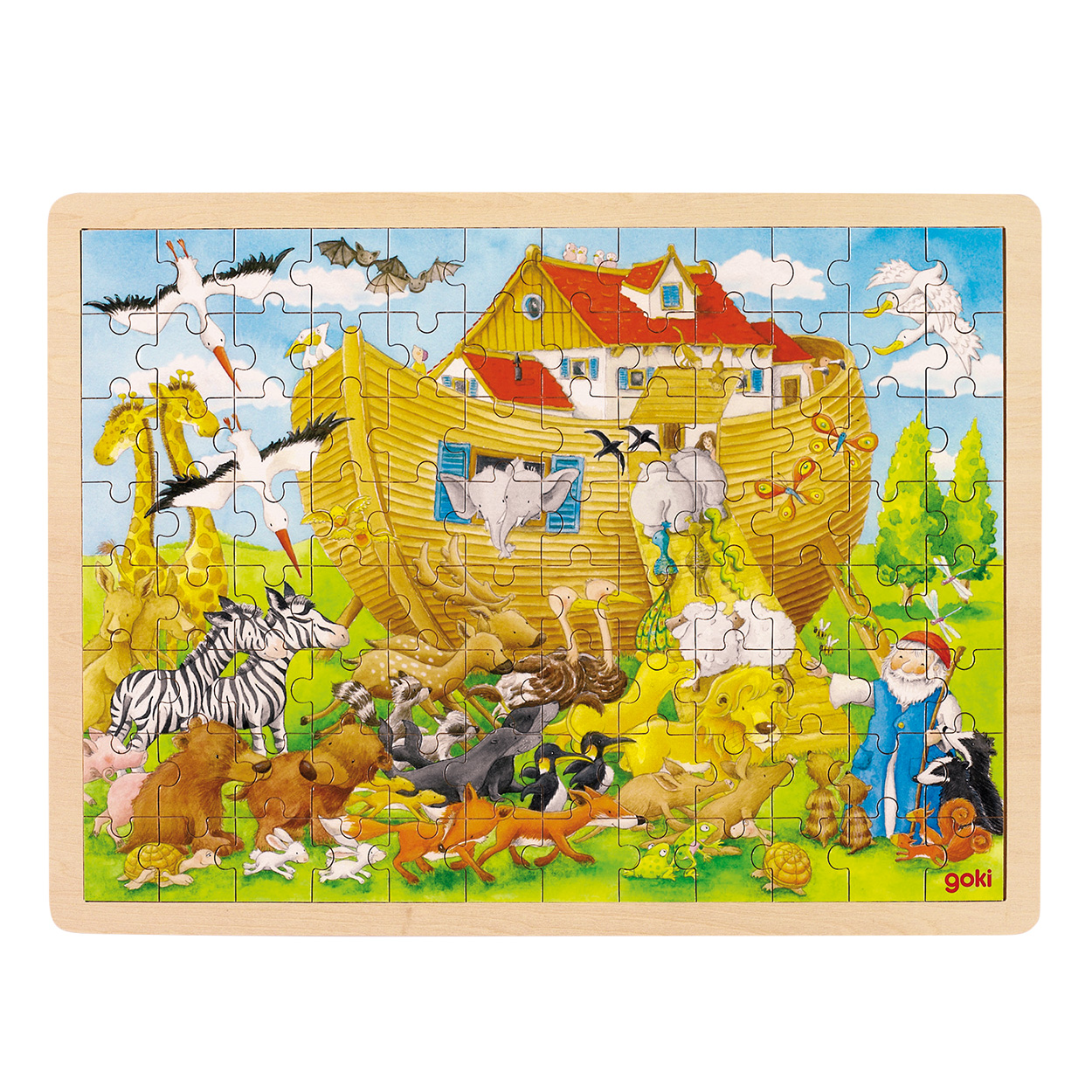 Soeverein kassa Classificatie Goki Houten Puzzel Ark van Noach, 96st. online ... | Lobbes Speelgoed