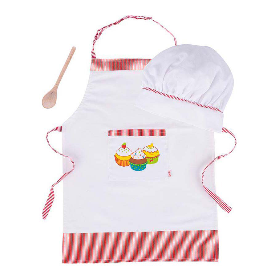 Goki Keuken Kookset Koksmuts en Schort, 3dlg.