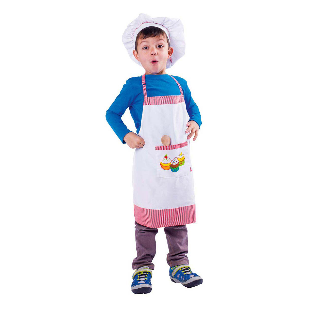 Goki Keuken Kookset Koksmuts en Schort, 3dlg.