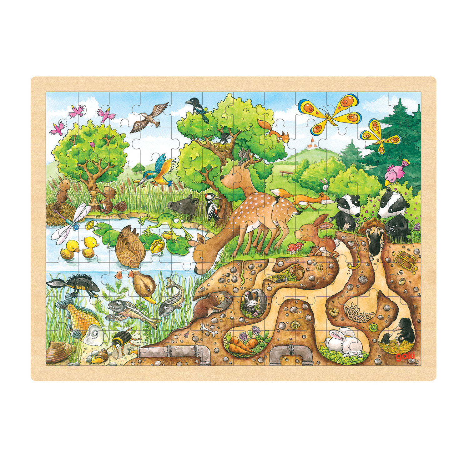 Kustlijn Haan Heb geleerd Goki Puzzel Natuur, 96st. online kopen? | Lobbes Speelgoed