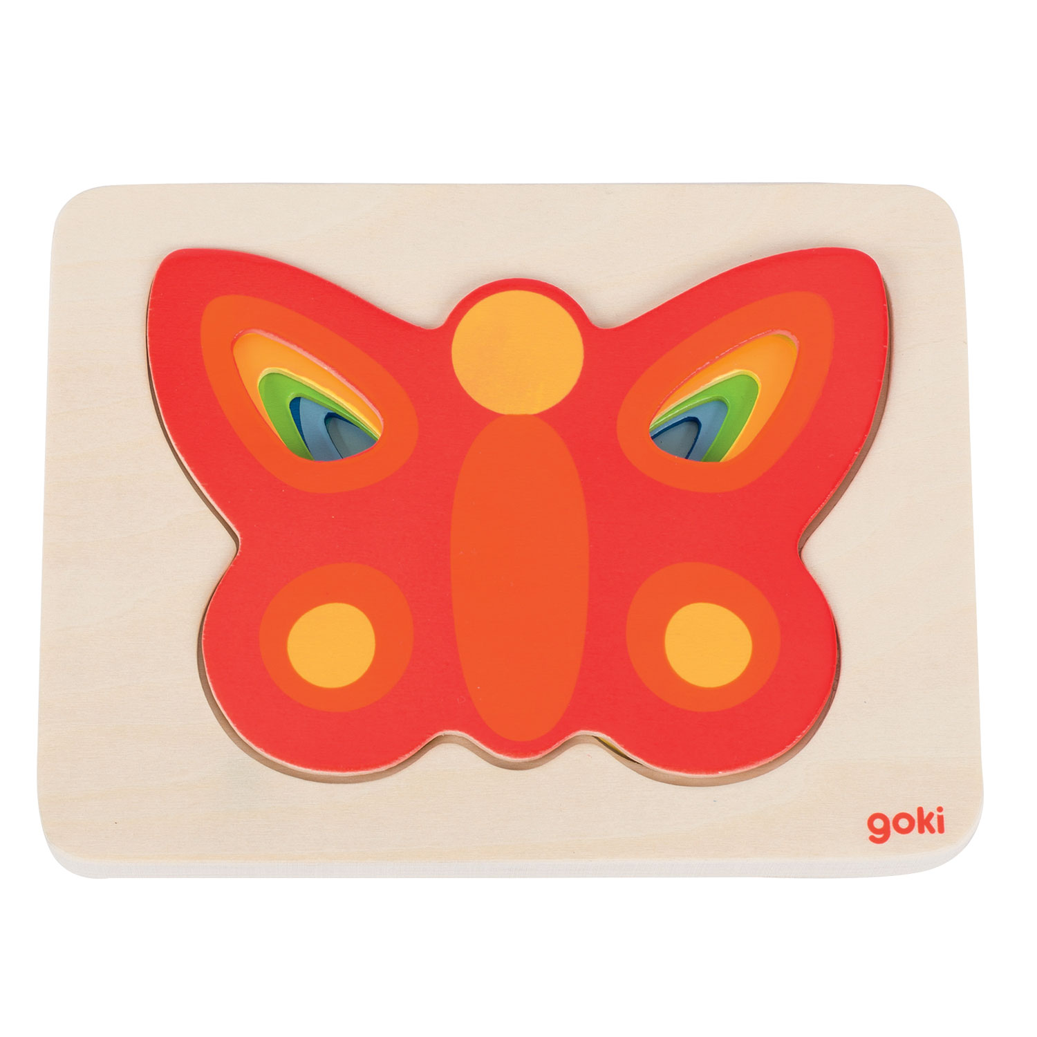 Goki Schichtenpuzzle Schmetterling, 5 Schichten