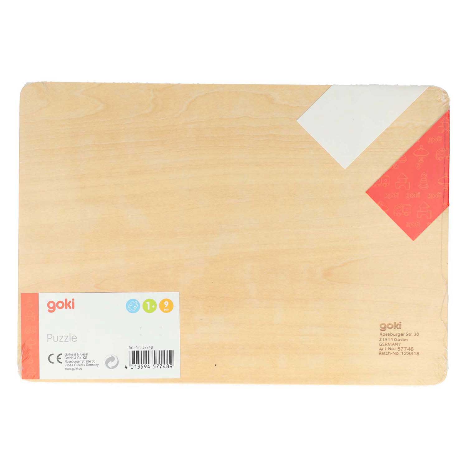Puzzle à boutons en bois Goki - Chez le docteur