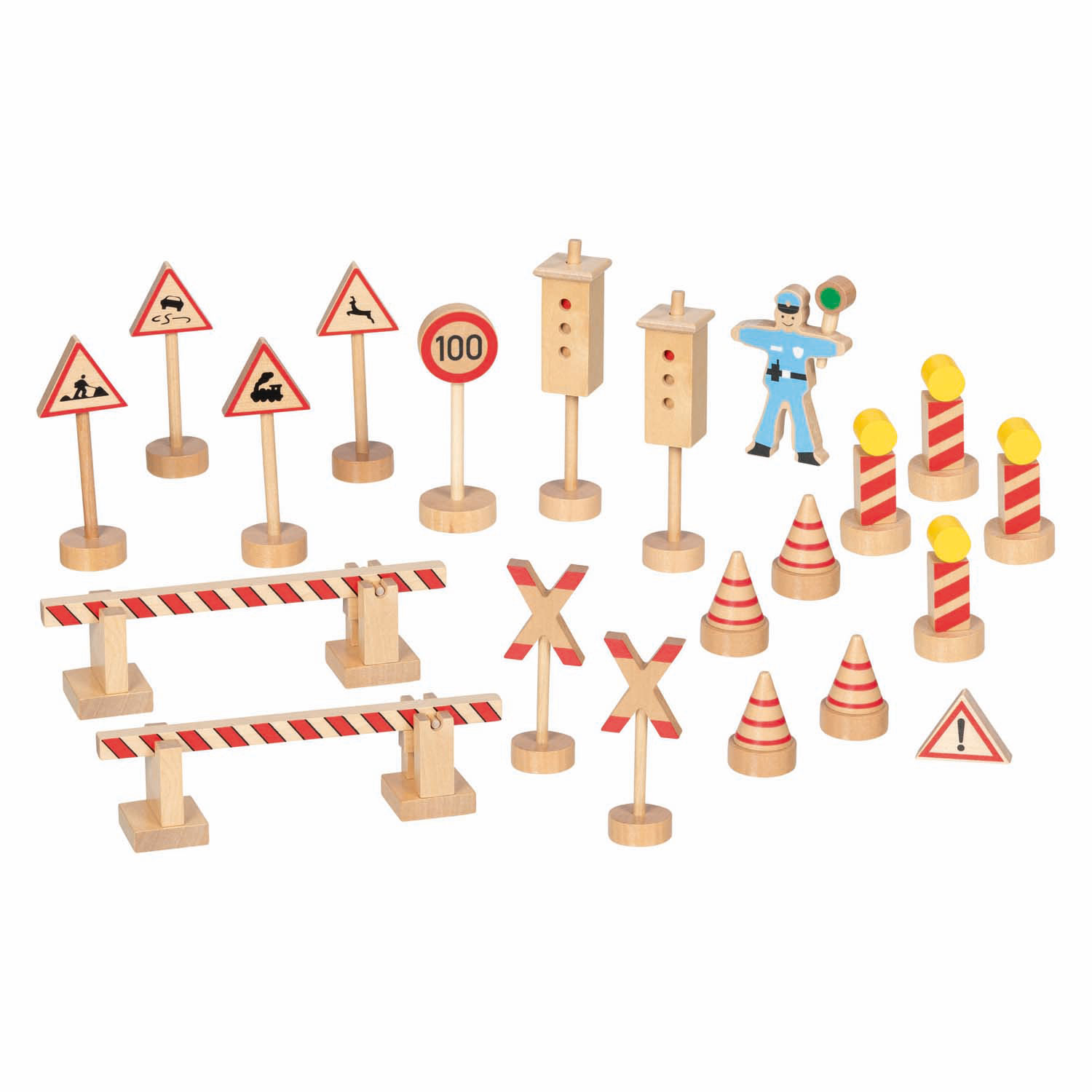 Goki Houten Verkeersborden Set