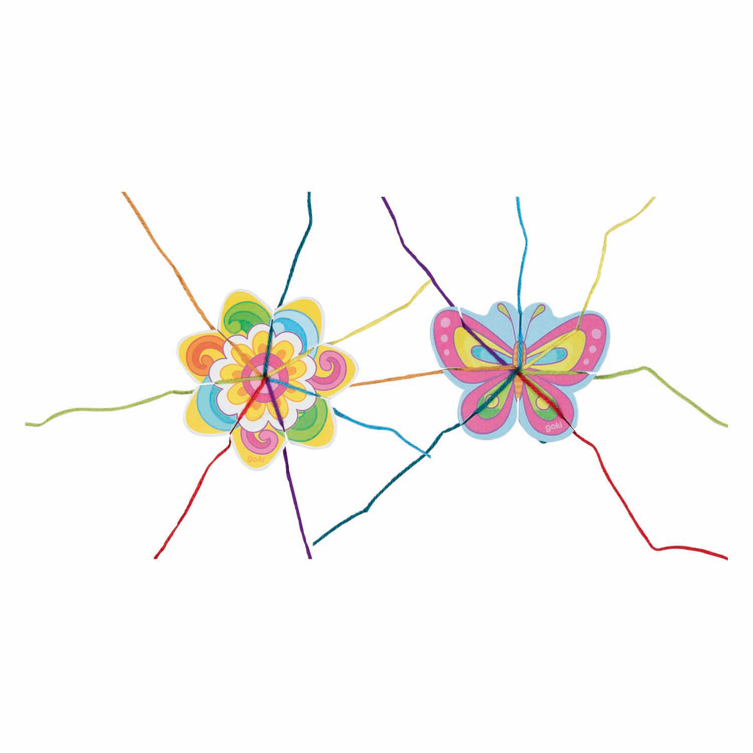 Fleur et papillon tricotés Goki