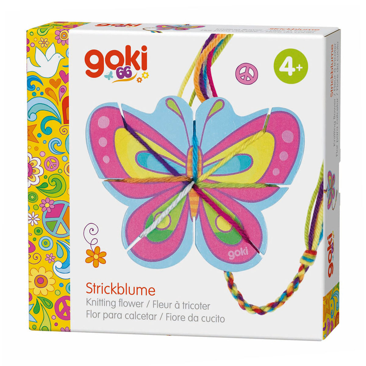 Fleur et papillon tricotés Goki