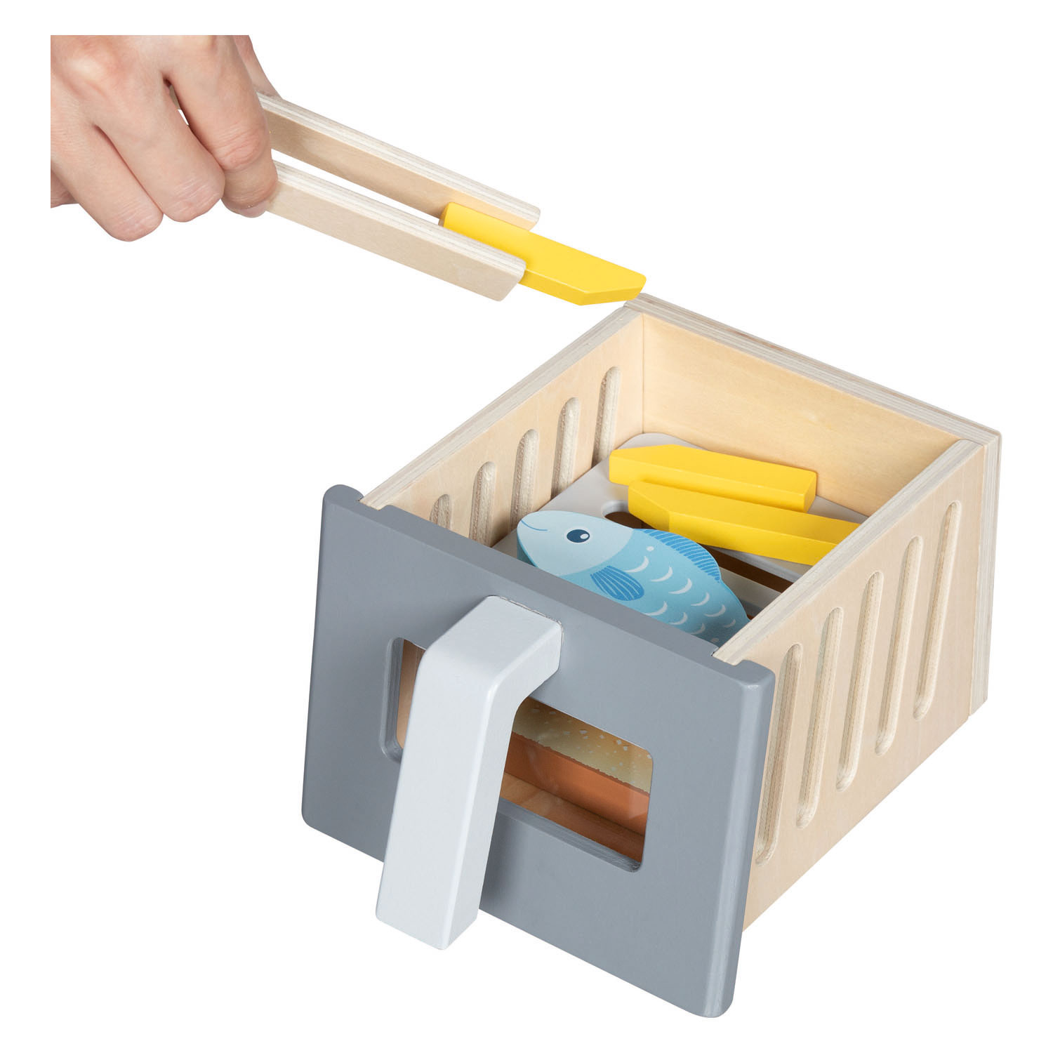 Goki Houten Speelgoed Airfryer met Accessoires - 16dlg.