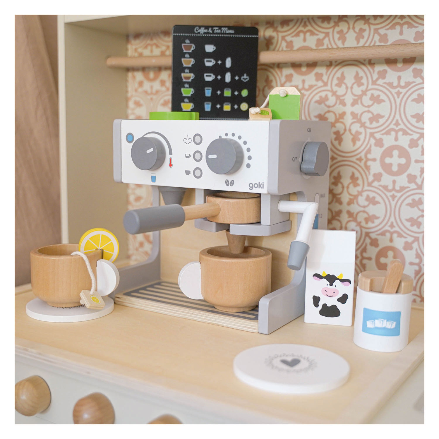 Goki Houten Koffie- en Thee Machine - 16dlg.