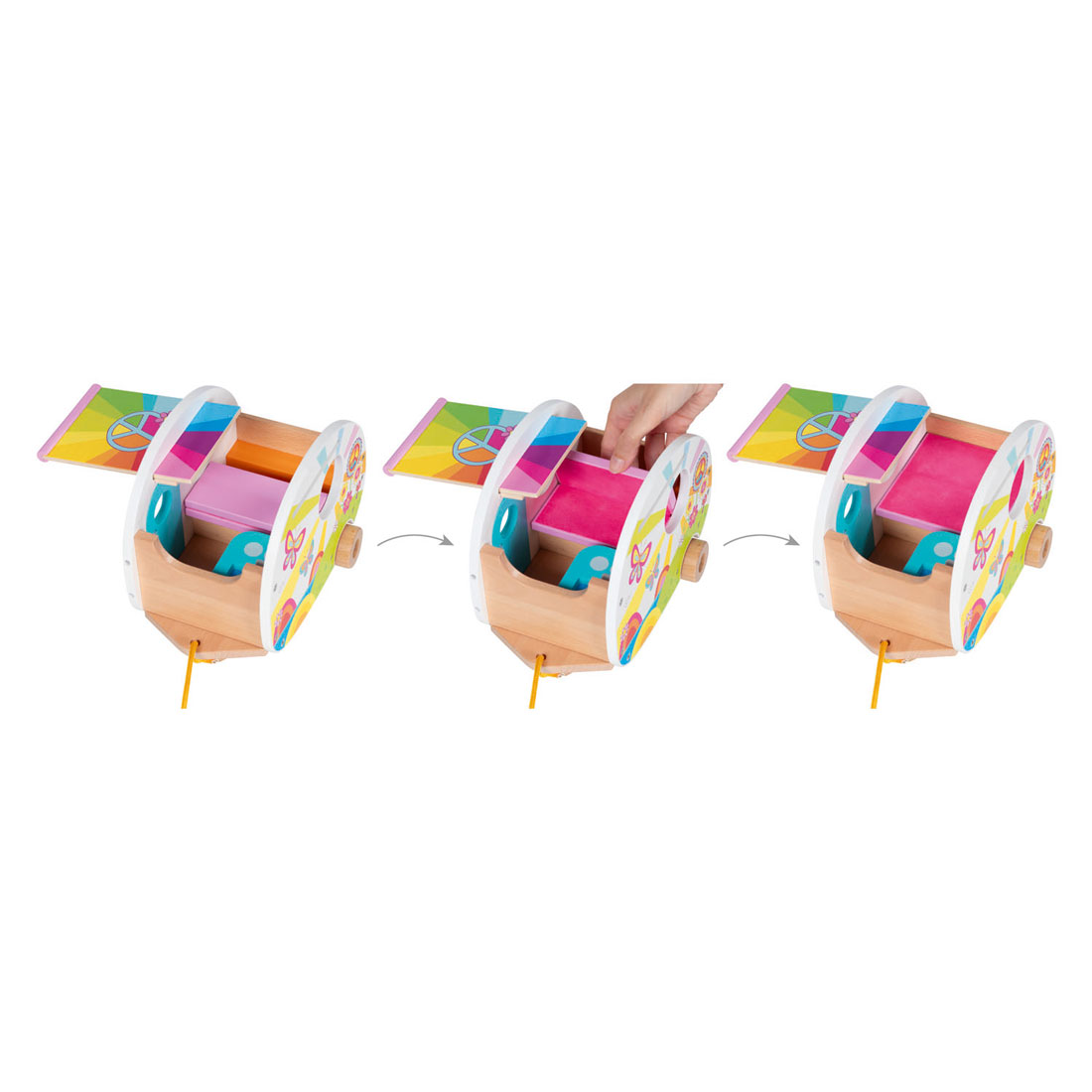 Goki Houten Happy Campers Caravan Speelgoed
