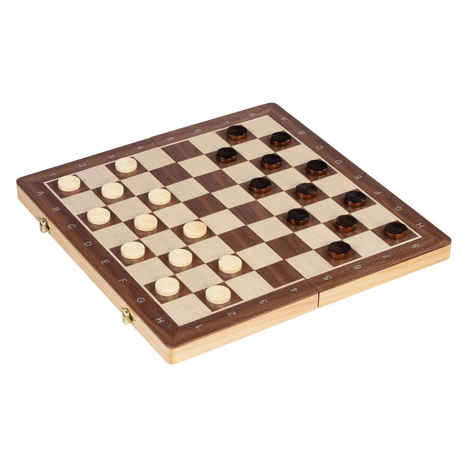 Goki Jeu d'échecs/dames en bois 2 en 1 magnétique