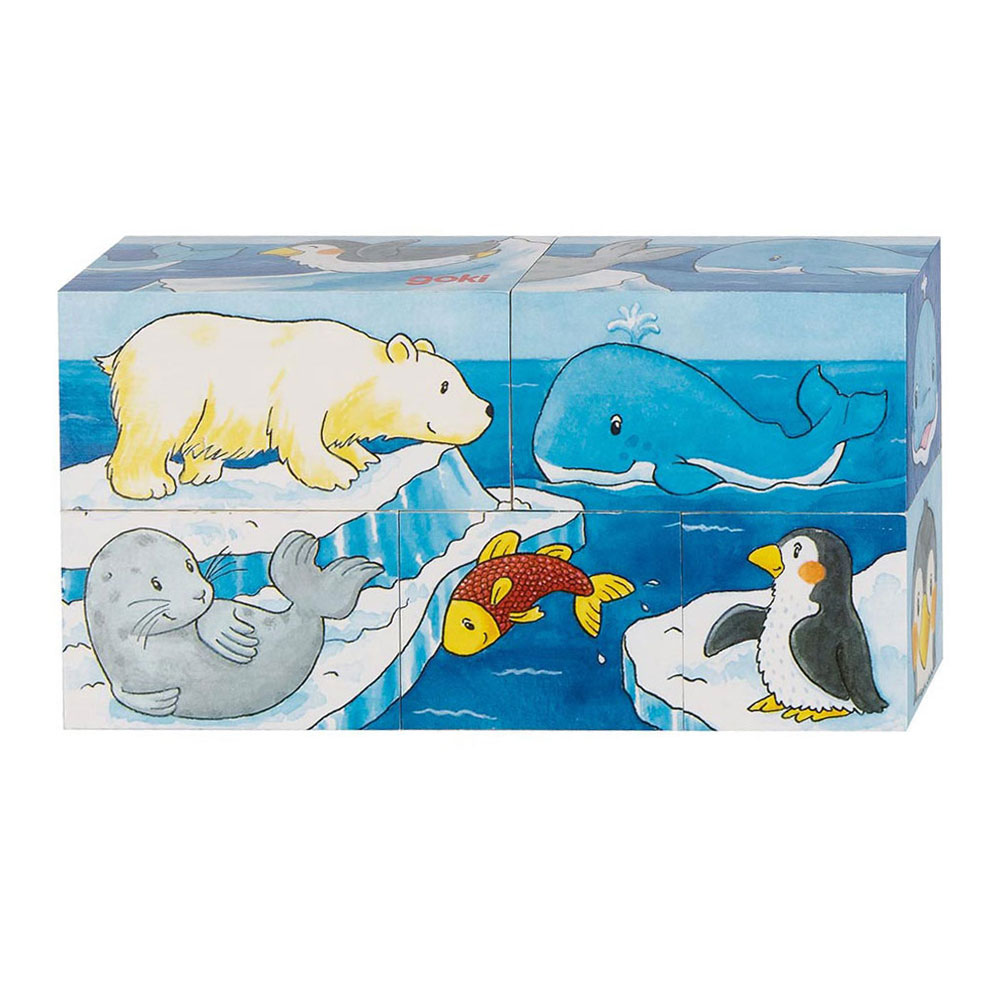 Goki Puzzle en blocs de bois Safari, 5 pcs.