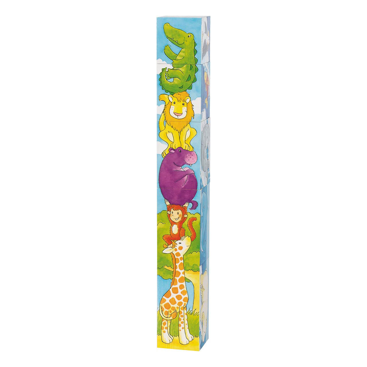 Goki Puzzle en blocs de bois Safari, 5 pcs.