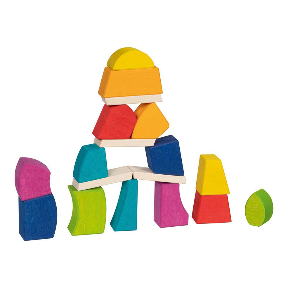 Goki Blocs de construction en bois Creo, 14 pcs.