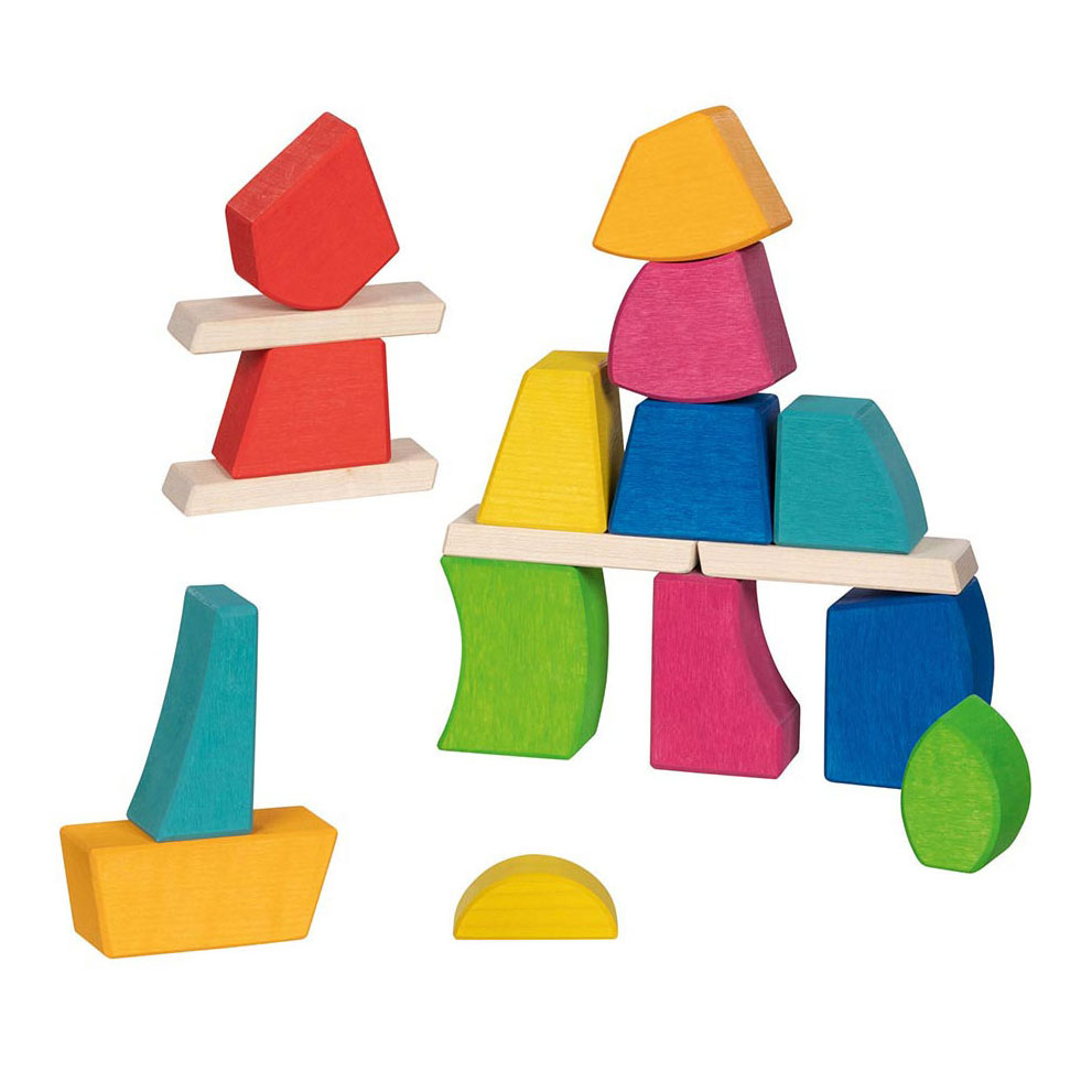 Goki Blocs de construction en bois Creo, 14 pcs.