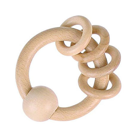 Goki Greifring aus Holz mit 4 Ringen