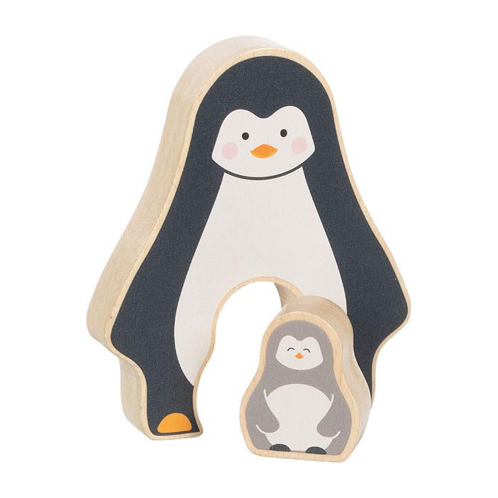 Goki Holzpuzzle Stehender Pinguin, 2-tlg.