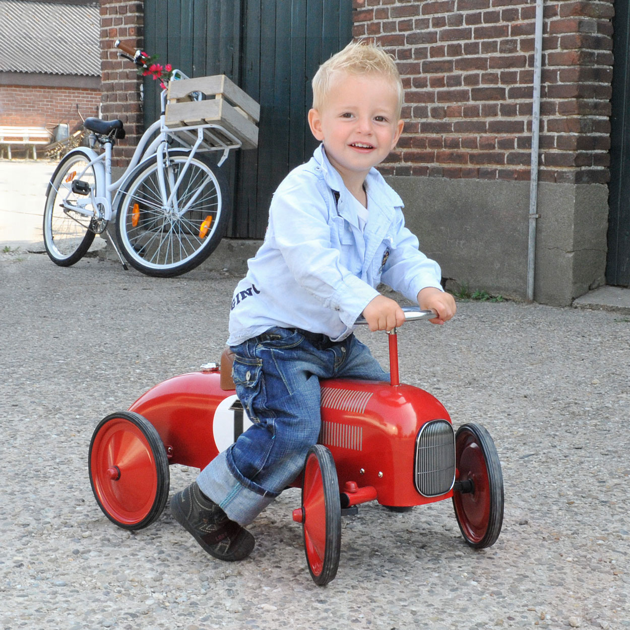 Retro Loopauto Rood online kopen Lobbes Speelgoed