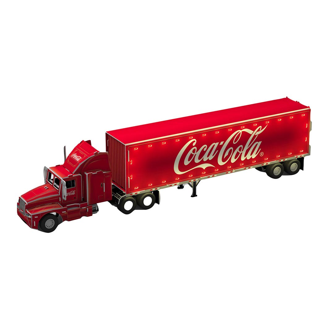 Revell 3D-Puzzle-Bausatz – Coca-Cola Truck LED Edition