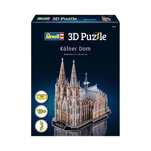 Kit de construction de puzzle 3D Revell Cathédrale de Cologne - 179dlg.