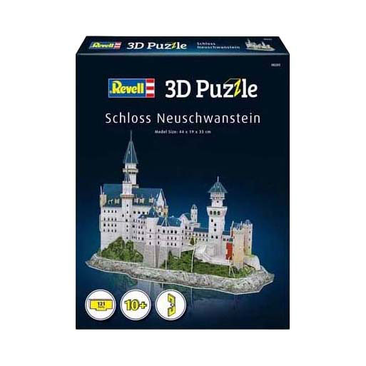 Kit de construction de puzzle 3D Revell Château de Neuschwanstein - 121dlg.