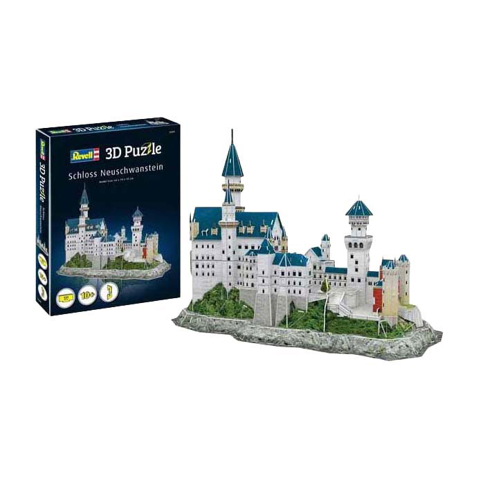 Kit de construction de puzzle 3D Revell Château de Neuschwanstein - 121dlg.