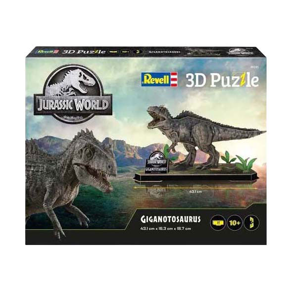 Kit de construction de puzzle 3D Revell Jurassic World - Giganotosaure - 60dlg.